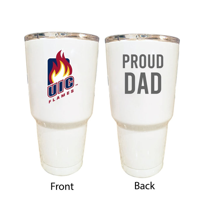 University of Illinois at Chicago Proud Dad 24 oz Insulated Stainless Steel Tumblers Choose Your Color. Image 2