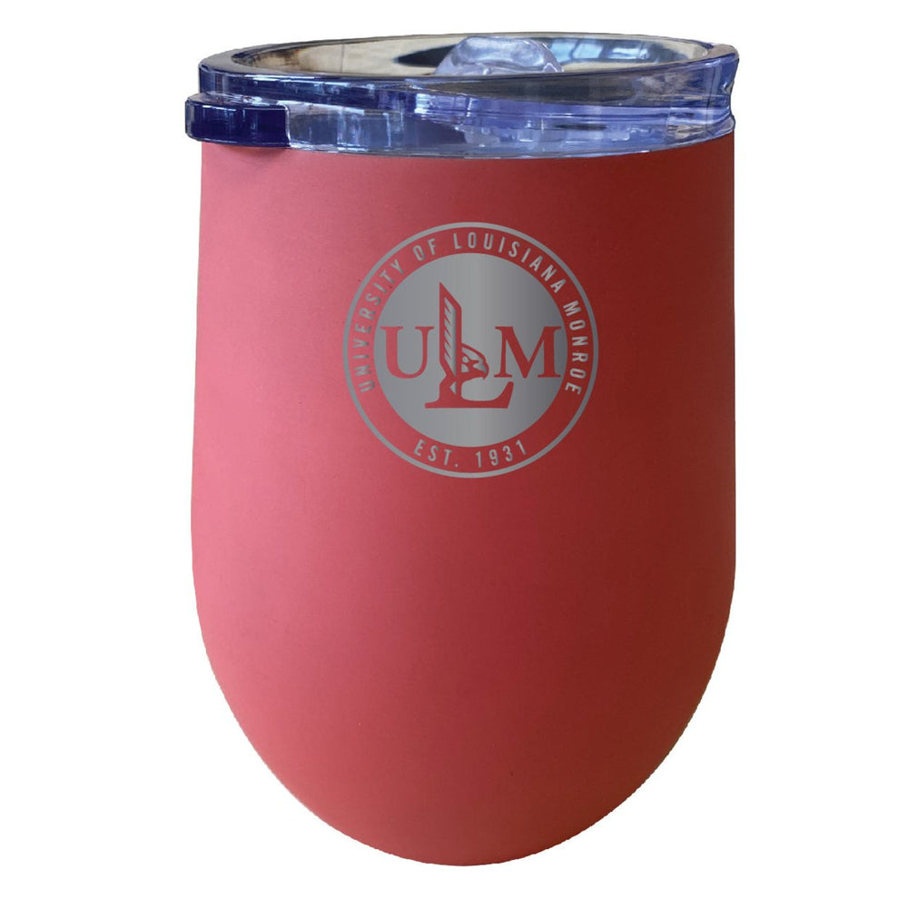 University of Louisiana Monroe NCAA Laser-Etched Wine Tumbler - 12oz Stainless Steel Insulated Cup Image 2