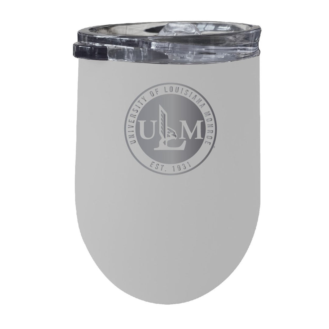 University of Louisiana Monroe NCAA Laser-Etched Wine Tumbler - 12oz Stainless Steel Insulated Cup Image 4