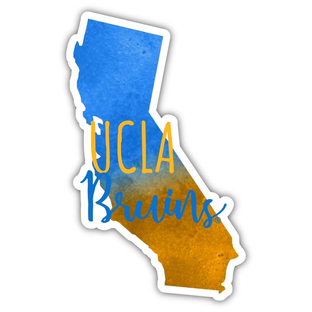 UCLA Bruins 2-Inch on one of its sides Watercolor Design NCAA Durable School Spirit Vinyl Decal Sticker Image 1