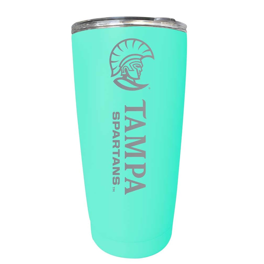 University of Tampa Spartans NCAA Laser-Engraved Tumbler - 16oz Stainless Steel Insulated Mug Choose Your Color Image 3