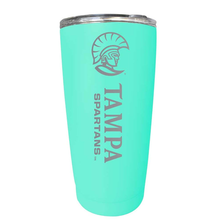 University of Tampa Spartans NCAA Laser-Engraved Tumbler - 16oz Stainless Steel Insulated Mug Choose Your Color Image 1