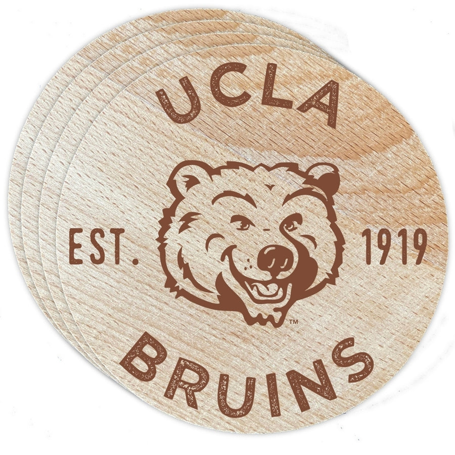UCLA Bruins Wood Coaster Engraved 4 Pack Image 1