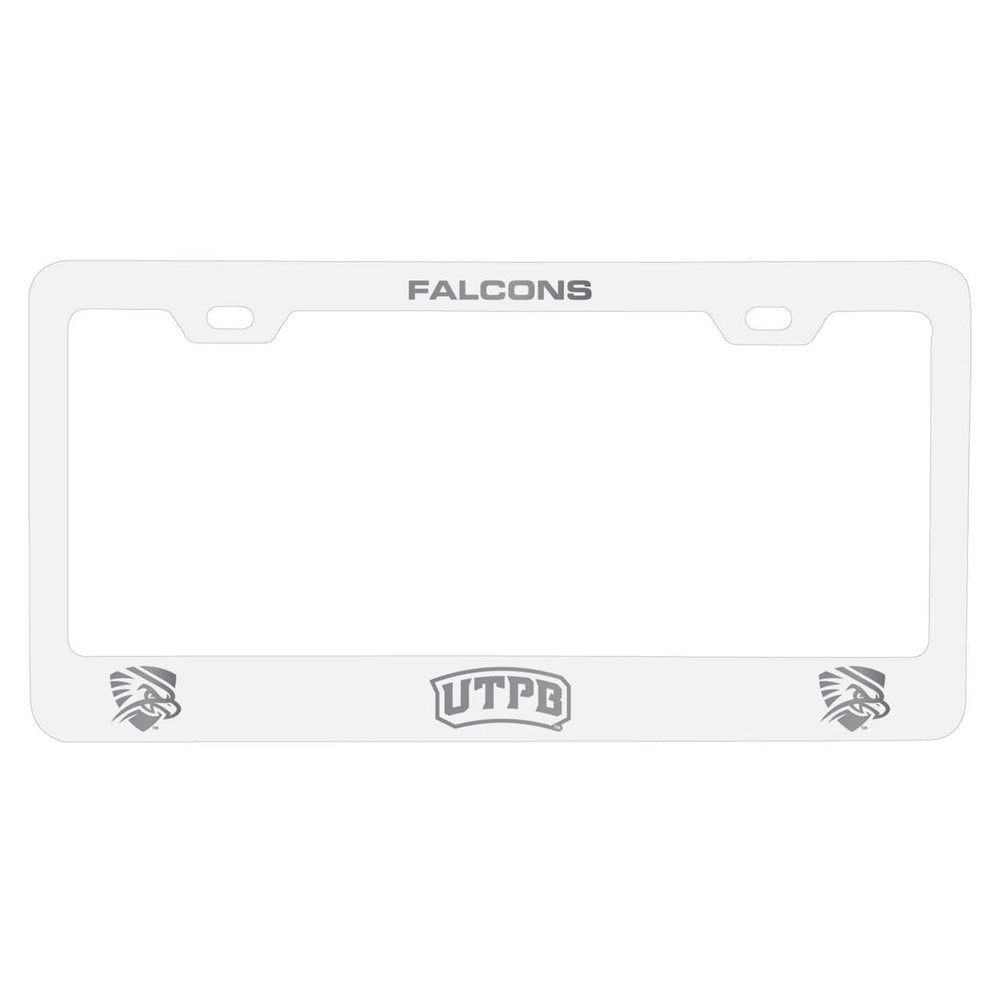 University of Texas of the Permian Basin NCAA Laser-Engraved Metal License Plate Frame - Choose Black or White Color Image 2