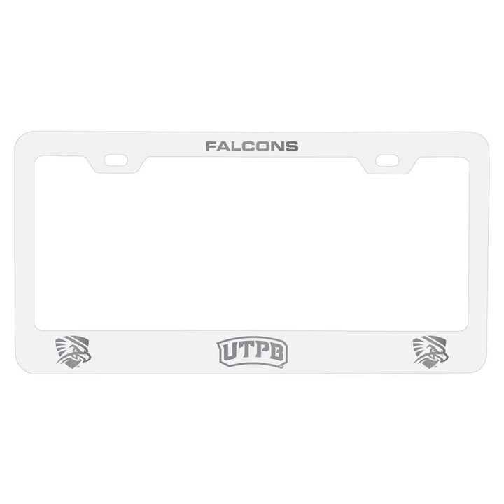 University of Texas of the Permian Basin NCAA Laser-Engraved Metal License Plate Frame - Choose Black or White Color Image 2