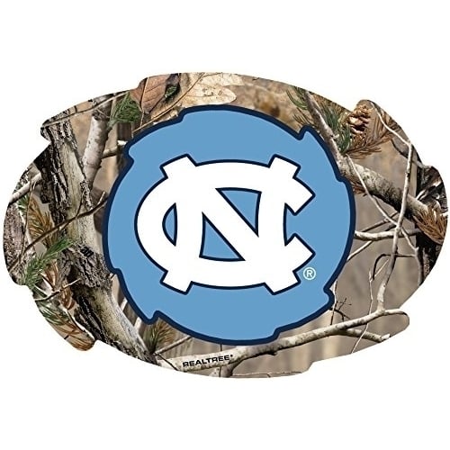 UNC Tar Heels Camo Design Swirl Shape 5x6-Inch NCAA High-Definition Magnet - Versatile Metallic Surface Adornment Image 1