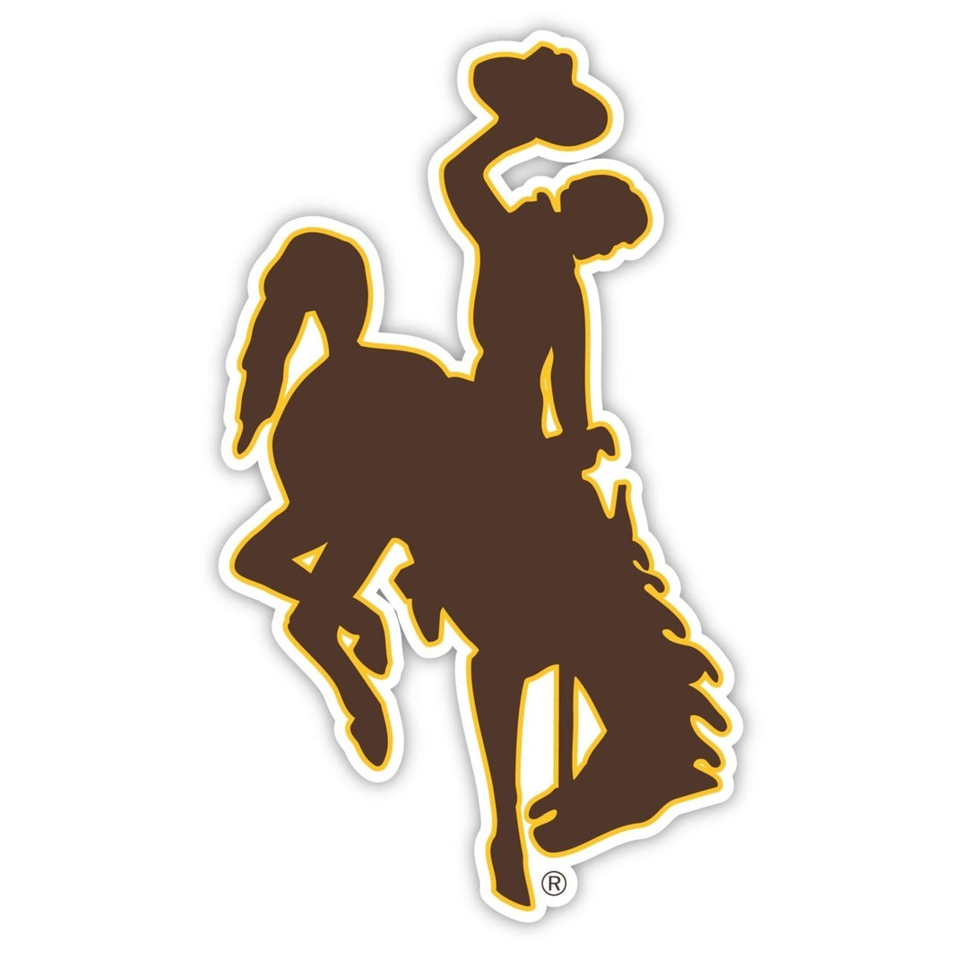 University of Wyoming 4-Inch Mascot Logo NCAA Vinyl Decal Sticker for Fans Students and Alumni Image 1