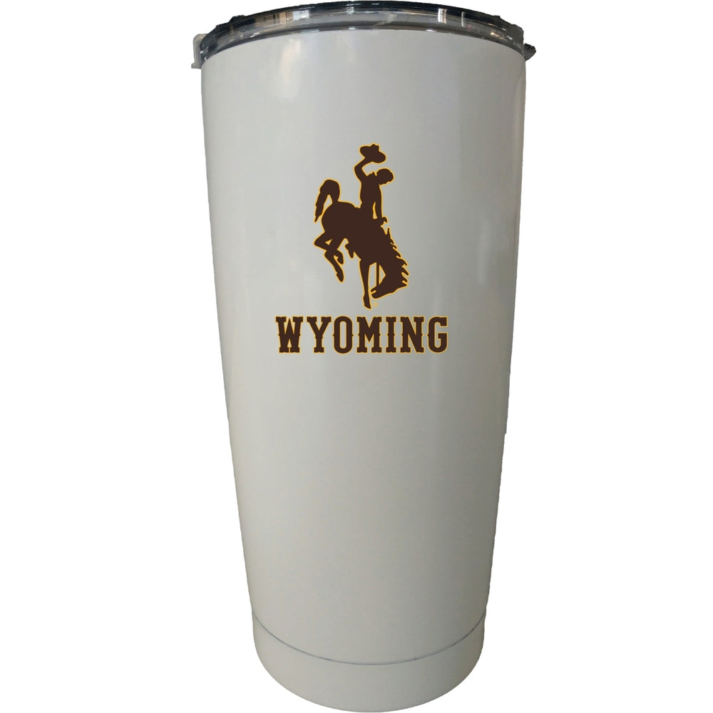 University of Wyoming 16 oz Choose Your Color Insulated Stainless Steel Tumbler Glossy brushed finish Image 2