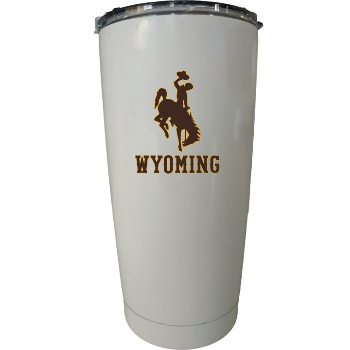 University of Wyoming 16 oz Choose Your Color Insulated Stainless Steel Tumbler Glossy brushed finish Image 2