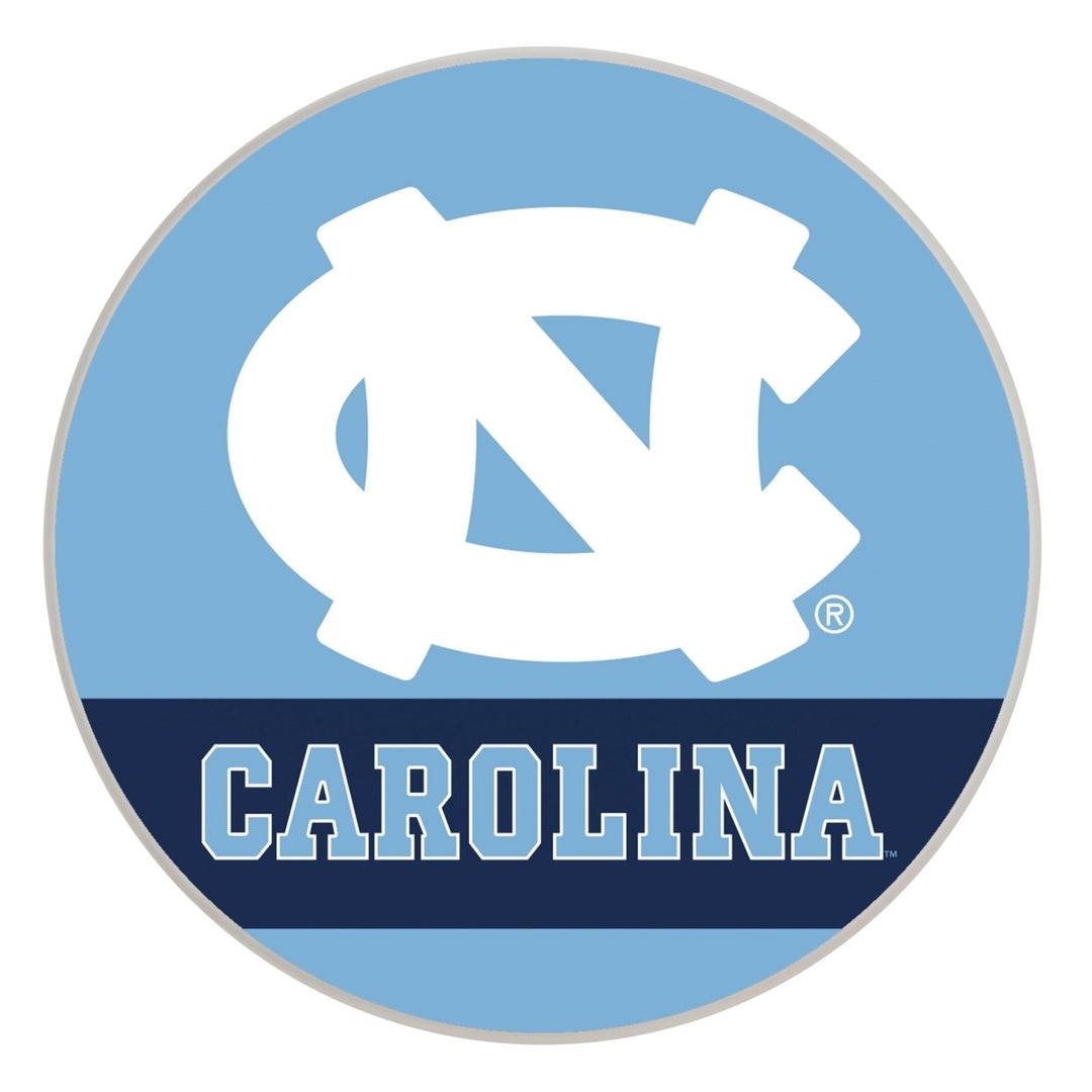 UNC Tar Heels Officially Licensed Paper Coasters (4-Pack) - Vibrant Furniture-Safe Design Image 1