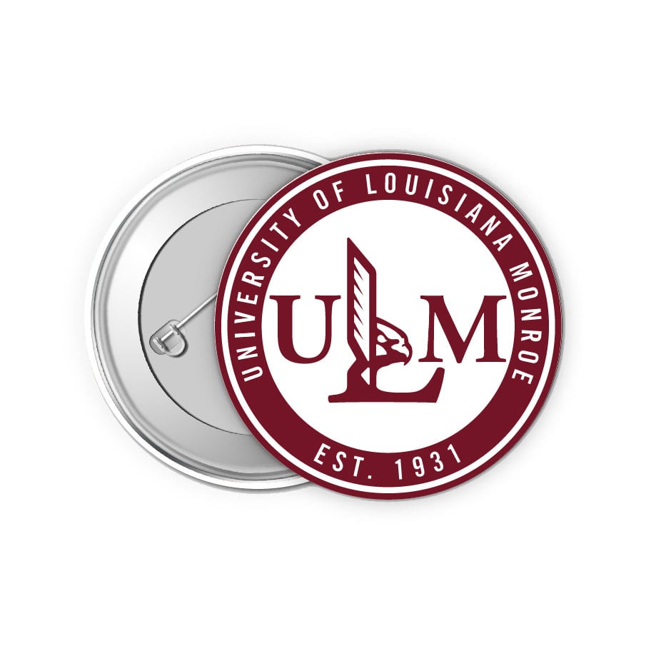 University of Louisiana Monroe 2-Inch Button Pins (4-Pack) Show Your School Spirit Image 1