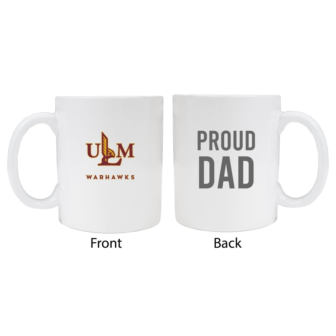 University of Louisiana Monroe Proud Dad Ceramic Coffee Mug - White Image 1