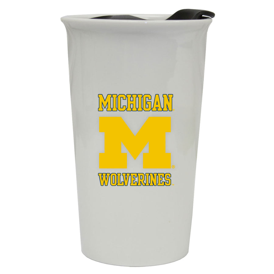 University of Michigan Wolverines Double Walled Ceramic Tumbler Image 1