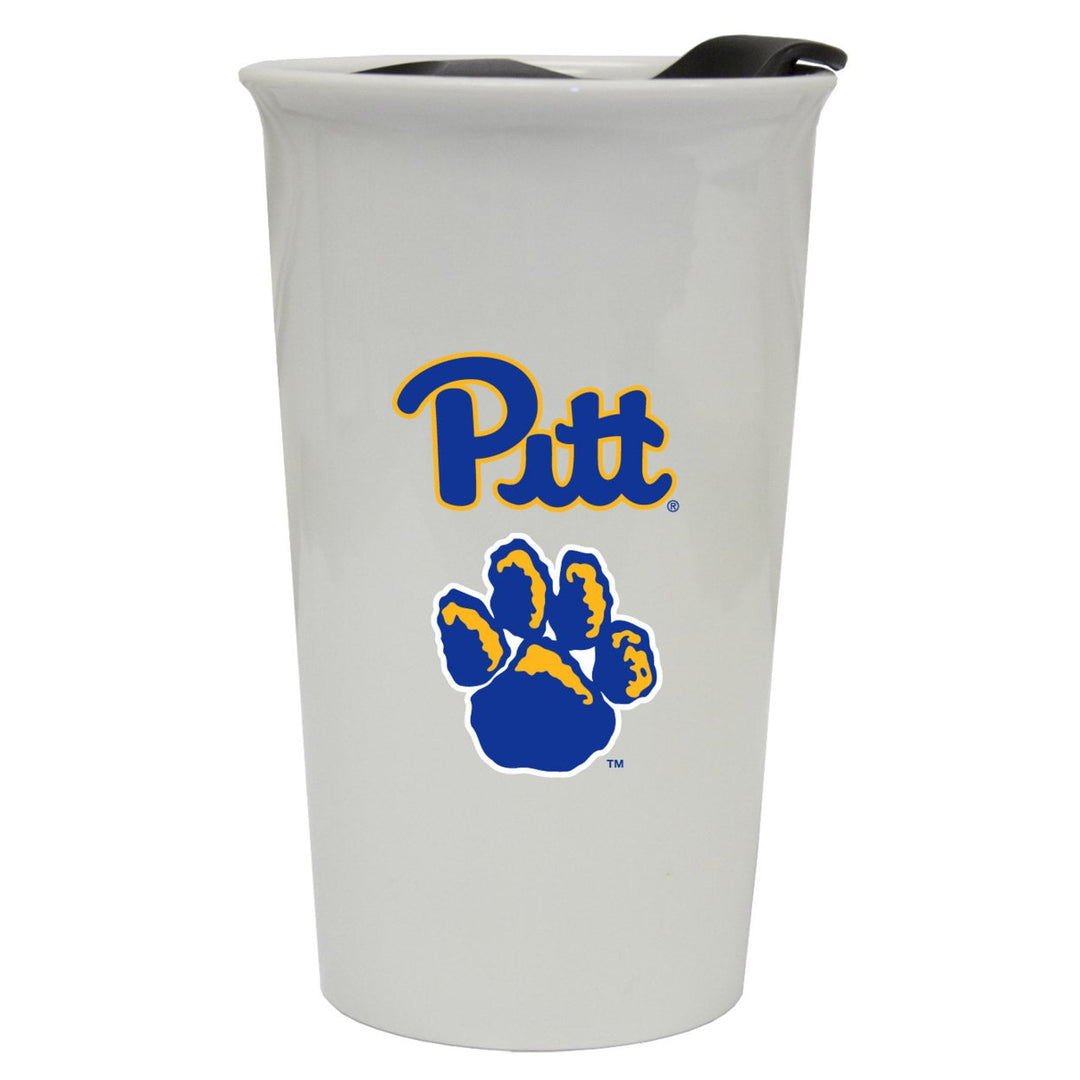 University of Pittsburgh Double Walled Ceramic Tumbler Image 1