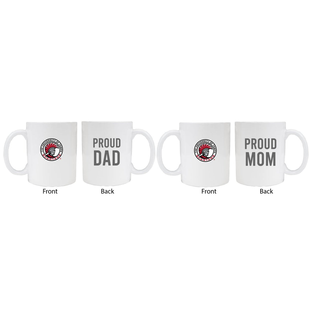 University of Tampa Spartans Proud Mom And Dad White Ceramic Coffee Mug 2 pack (White) Image 1