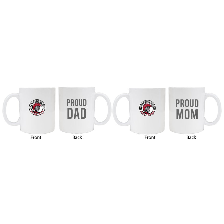 University of Tampa Spartans Proud Mom And Dad White Ceramic Coffee Mug 2 pack (White) Image 1