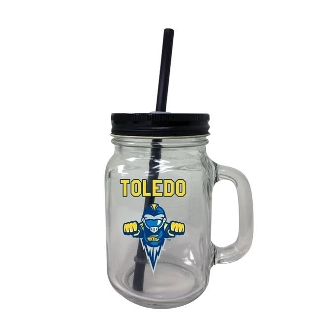 University of Toledo Rockets Mason Jar Glass Image 1