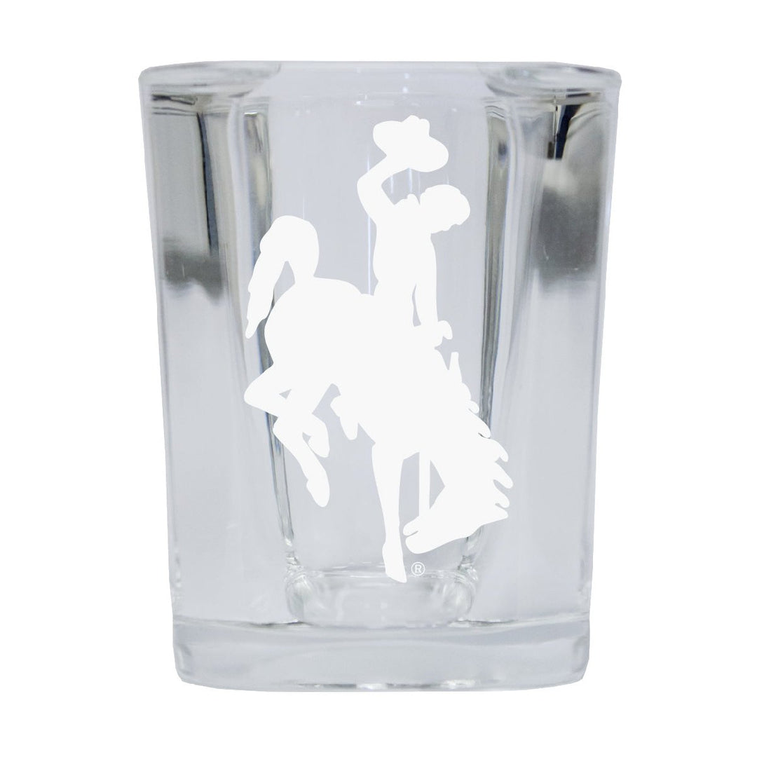 University of Wyoming NCAA Collectors Edition 2oz Square Shot Glass - Laser Etched Logo Image 1