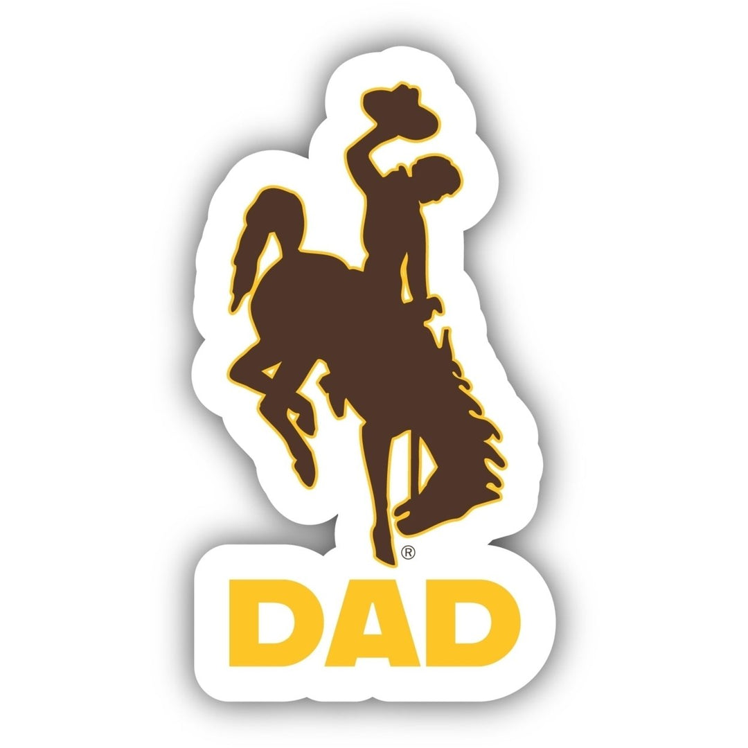 University of Wyoming 4-Inch Dad NCAA Vinyl Decal Sticker for Fans Students and Alumni Image 1