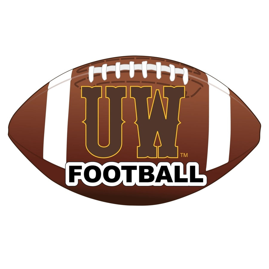 University of Wyoming 4-Inch Round Football NCAA Gridiron Glory Vinyl Decal Sticker Image 1