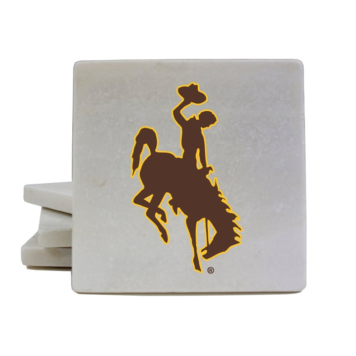 University of Wyoming Officially Licensed Coasters - Choose Marble or Acrylic Material for Ultimate Team Pride Image 1