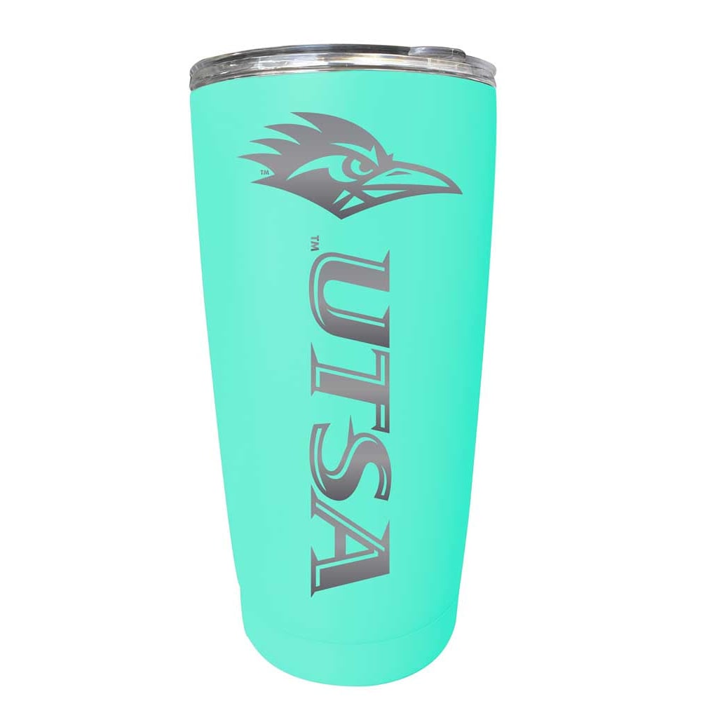 UTSA Road Runners NCAA Laser-Engraved Tumbler - 16oz Stainless Steel Insulated Mug Choose Your Color Image 2