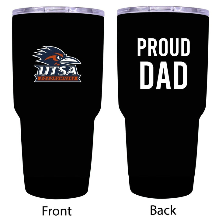 UTSA Road Runners Proud Dad 24 oz Insulated Stainless Steel Tumblers Choose Your Color. Image 1