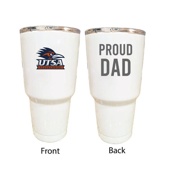 UTSA Road Runners Proud Dad 24 oz Insulated Stainless Steel Tumblers Choose Your Color. Image 1