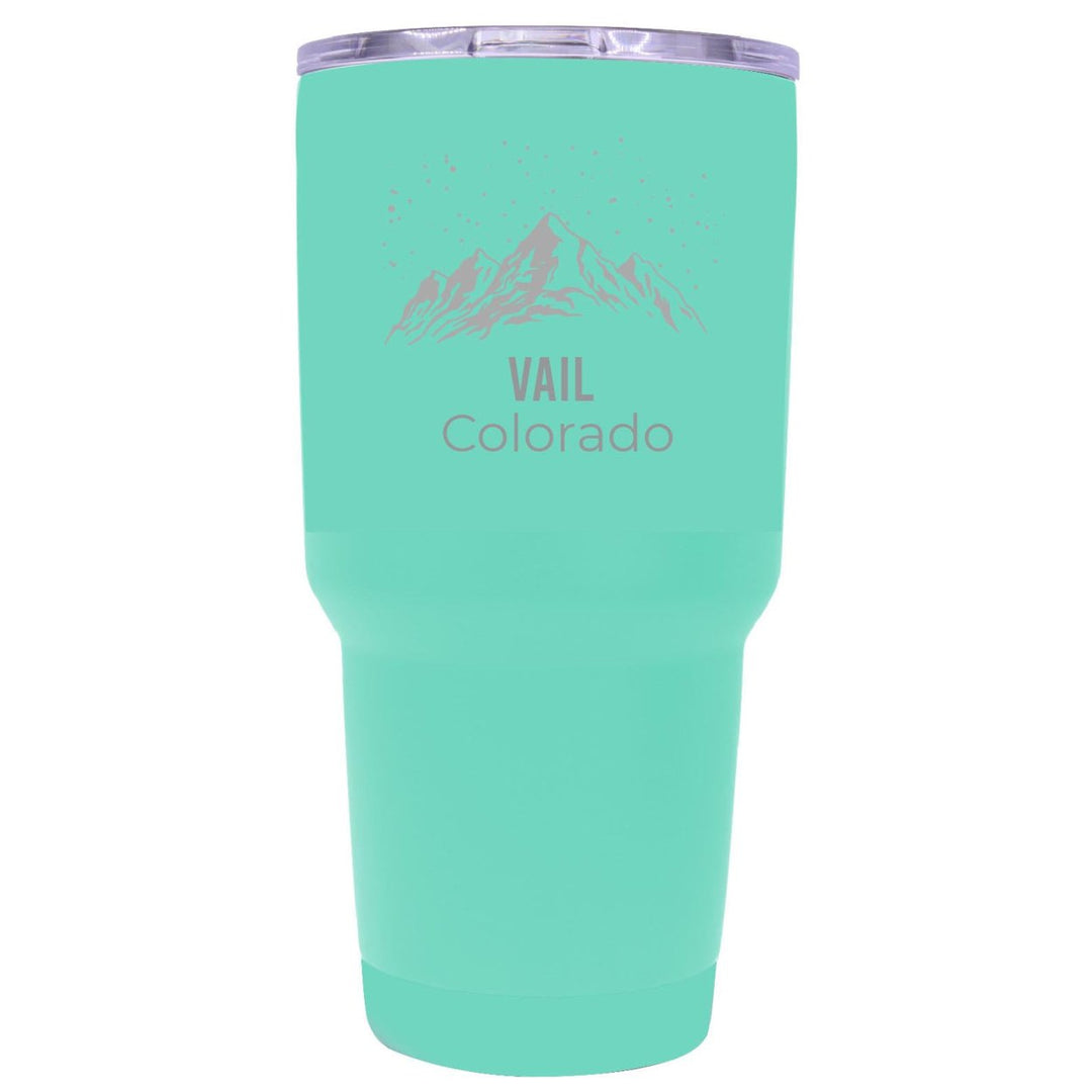 Vail Colorado Ski Snowboard Winter Souvenir Laser Engraved 24 oz Insulated Stainless Steel Tumbler Image 3