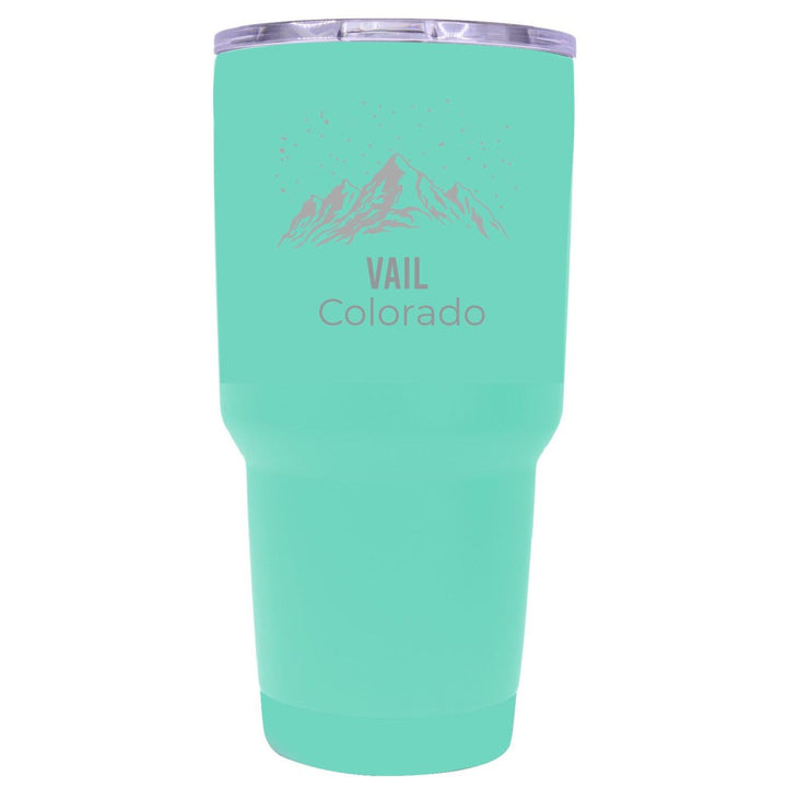 Vail Colorado Ski Snowboard Winter Souvenir Laser Engraved 24 oz Insulated Stainless Steel Tumbler Image 3