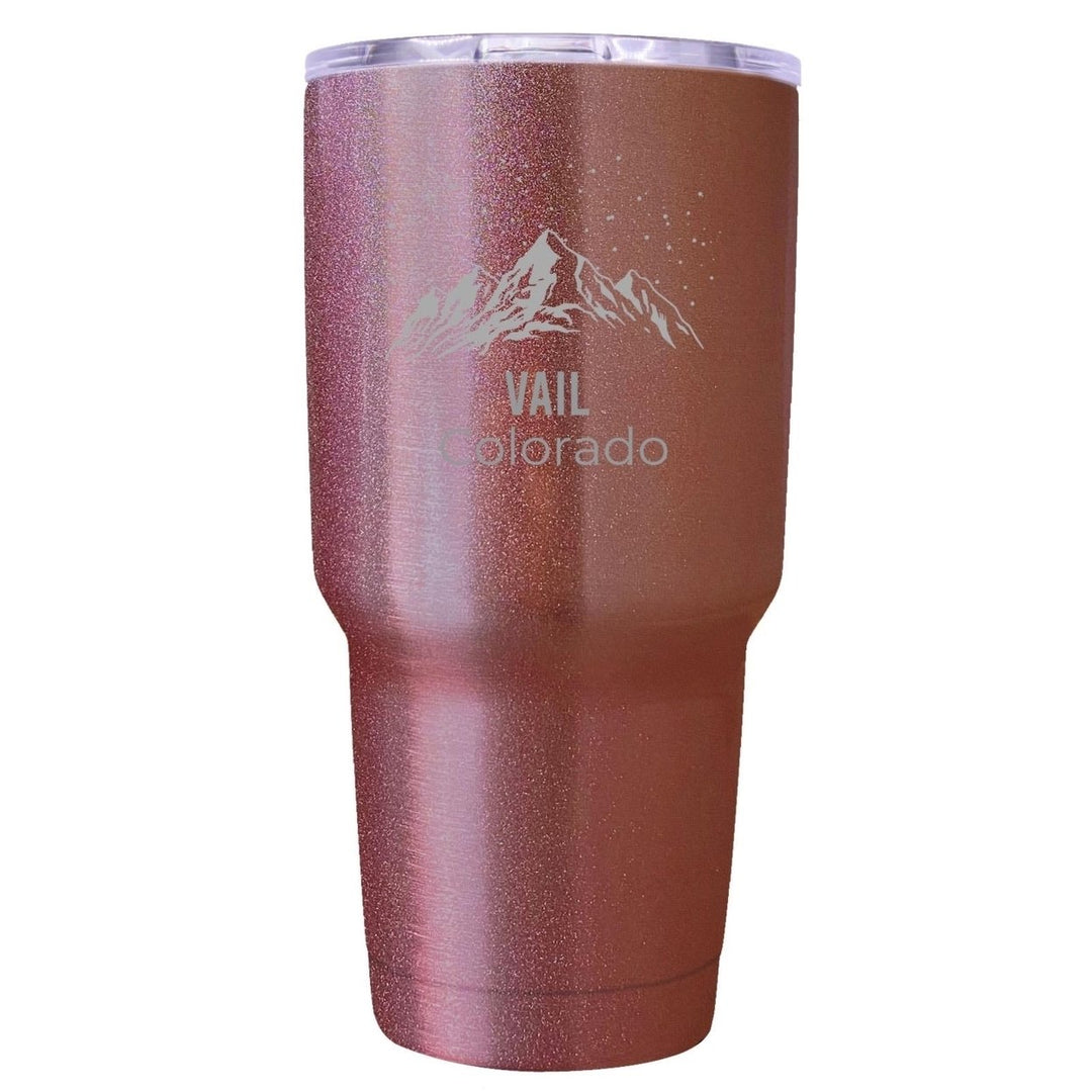 Vail Colorado Ski Snowboard Winter Souvenir Laser Engraved 24 oz Insulated Stainless Steel Tumbler Image 4