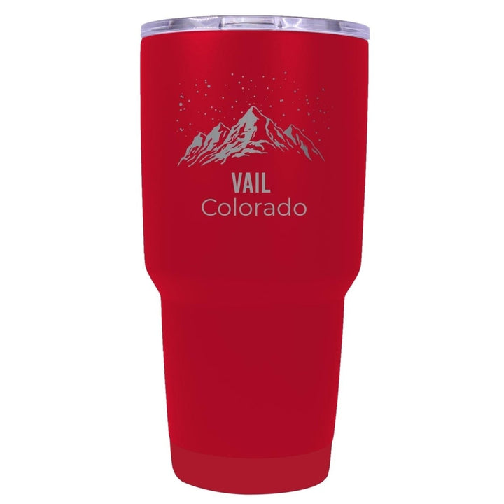 Vail Colorado Ski Snowboard Winter Souvenir Laser Engraved 24 oz Insulated Stainless Steel Tumbler Image 1