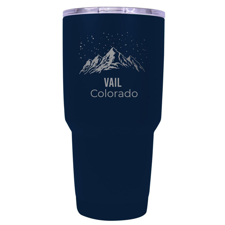 Vail Colorado Ski Snowboard Winter Souvenir Laser Engraved 24 oz Insulated Stainless Steel Tumbler Image 6