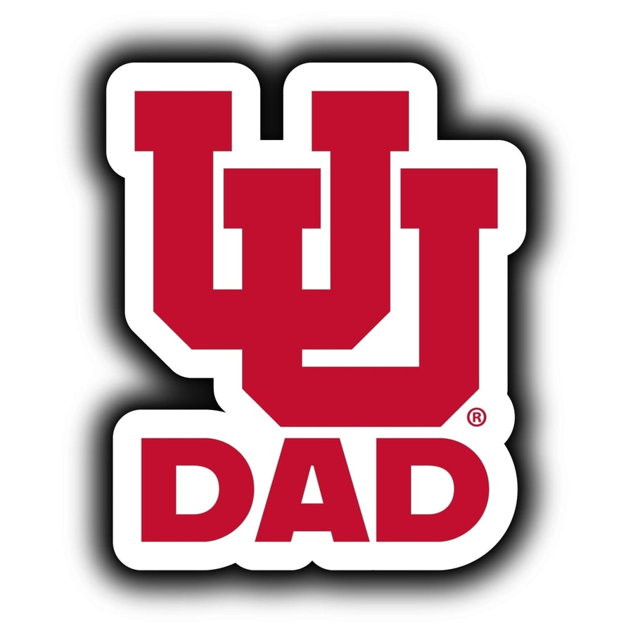 Utah Utes 4-Inch Proud Dad NCAA - Durable School Spirit Vinyl Decal Perfect Image 1