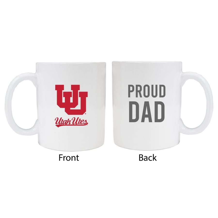 Utah Utes Proud Dad Ceramic Coffee Mug - White Image 1