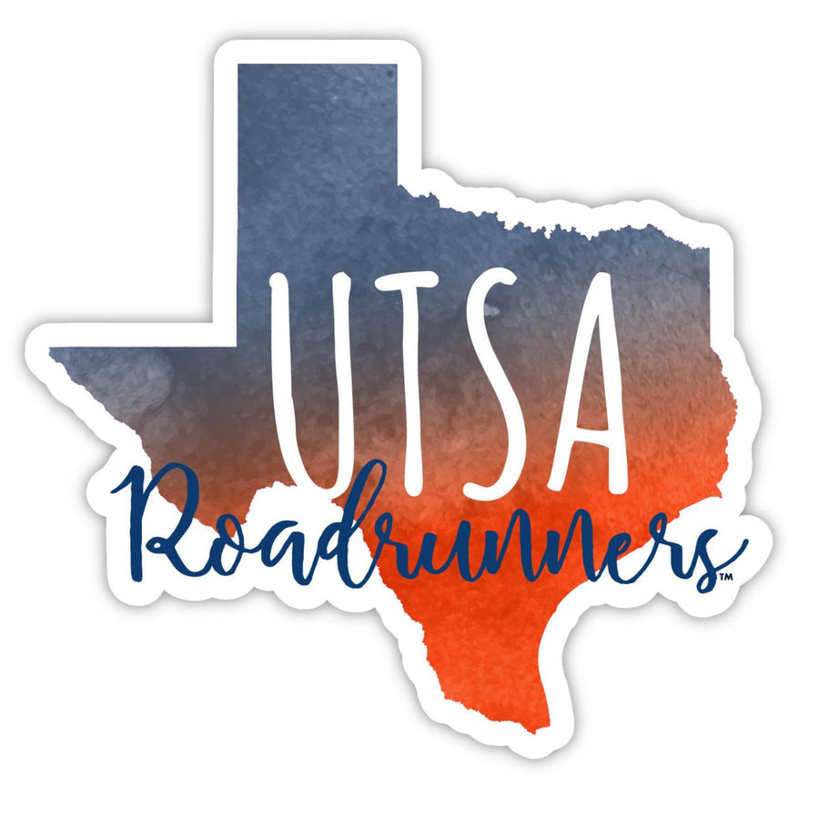 UTSA Road Runners 2-Inch on one of its sides Watercolor Design NCAA Durable School Spirit Vinyl Decal Sticker Image 1