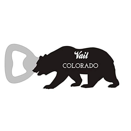 Vail Colorado Camping Souvenir Bear Bottle Opener Image 1