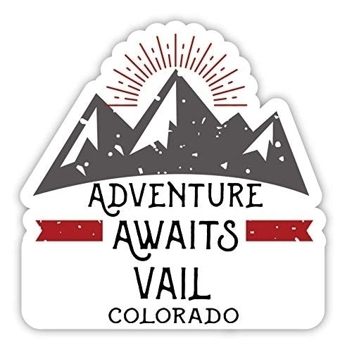 Vail Colorado Souvenir 2-Inch Vinyl Decal Sticker Adventure Awaits Design Image 1