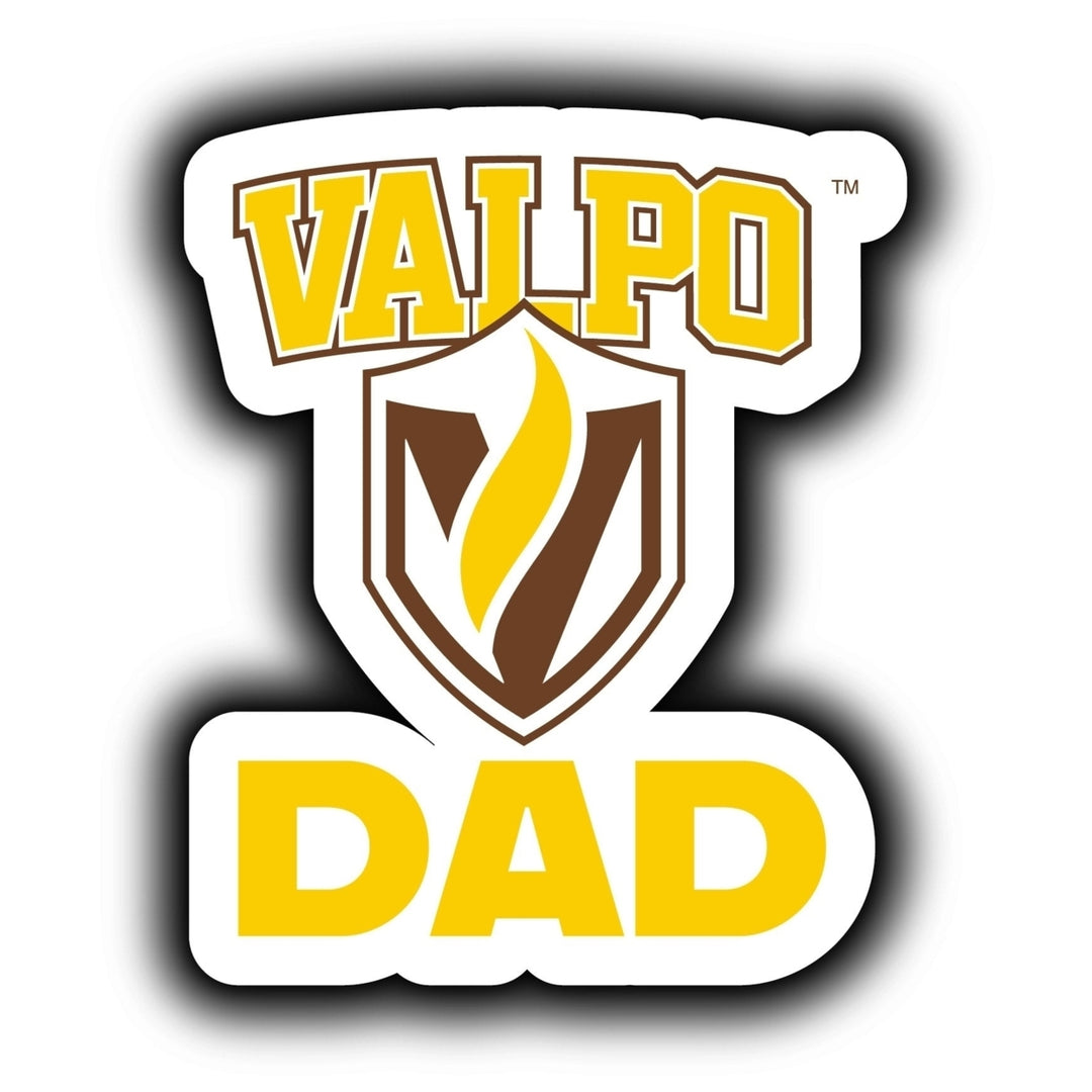 Valparaiso University 4-Inch Proud Dad NCAA - Durable School Spirit Vinyl Decal Perfect Image 1