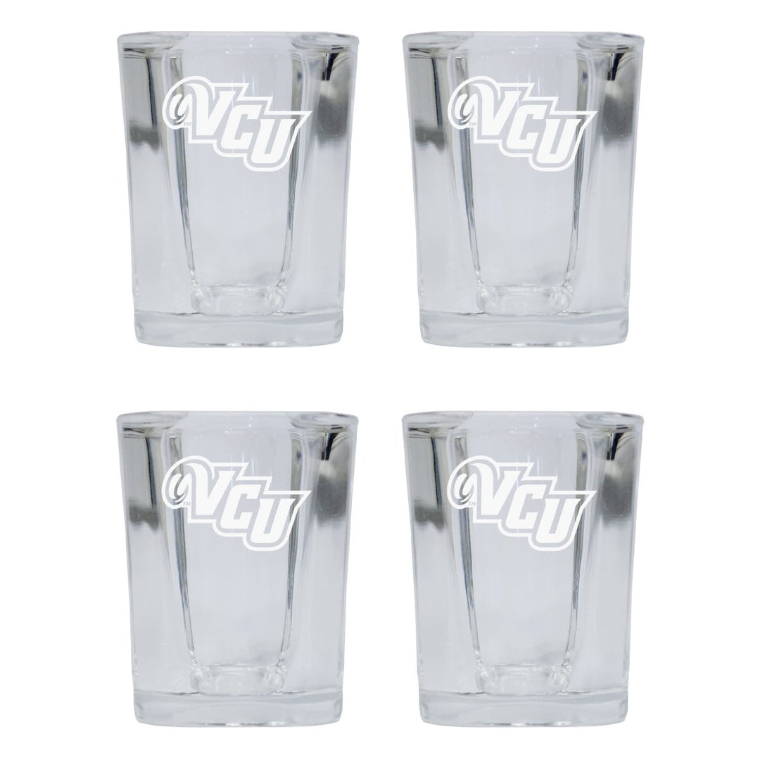 Virginia Commonwealth NCAA Collectors Edition 2oz Square Shot Glass - Laser Etched Logo 4-Pack Image 1