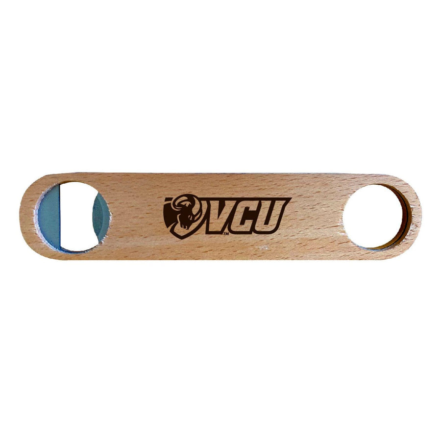 Virginia Commonwealth NCAA Elegant Laser-Etched Wooden Bottle Opener - Collegiate Bar Accessory Image 1