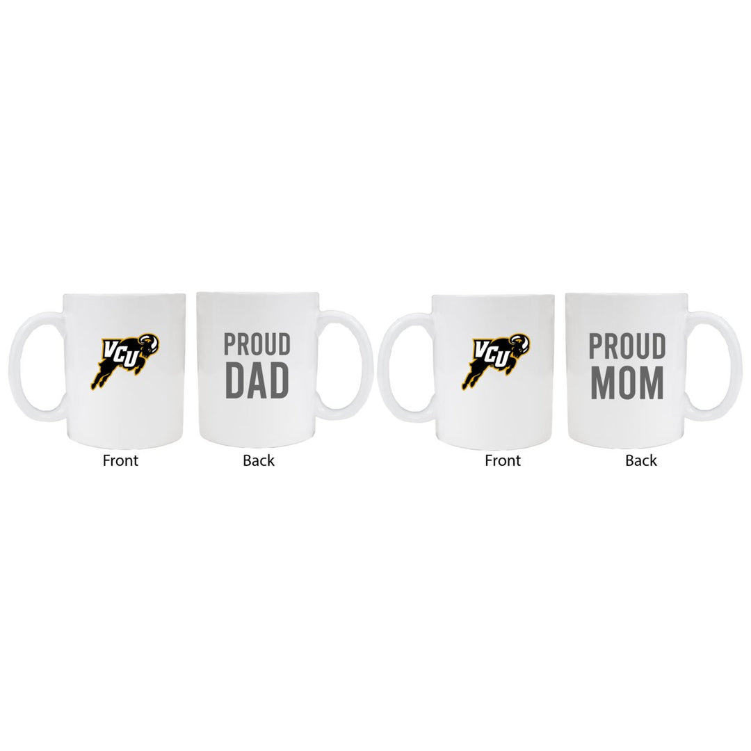 Virginia Commonwealth Proud Mom And Dad White Ceramic Coffee Mug 2 pack (White) Image 1