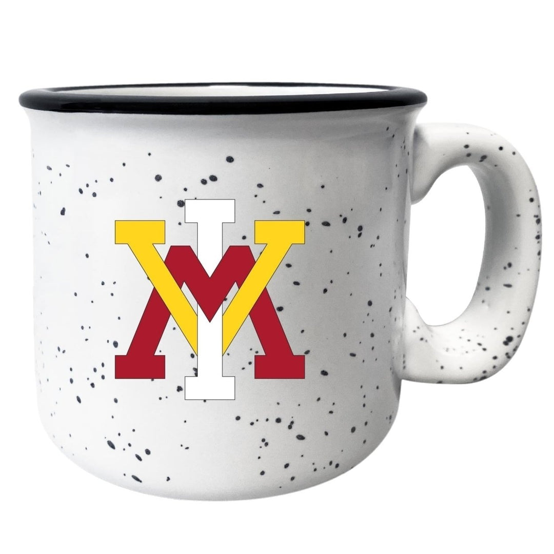 VMI Keydets 8 oz Speckled Ceramic Camper Coffee Mug White (White). Image 1