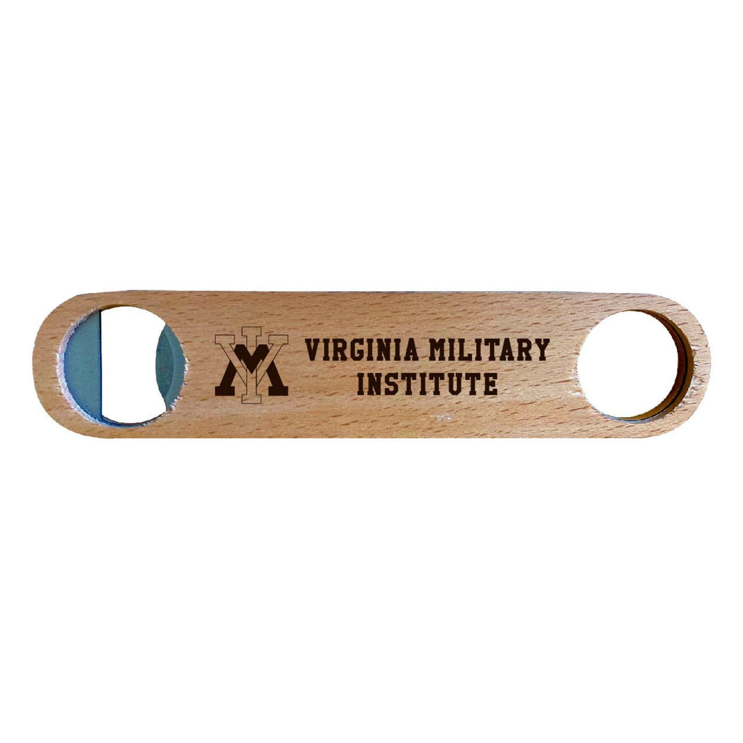 VMI Keydets NCAA Elegant Laser-Etched Wooden Bottle Opener - Collegiate Bar Accessory Image 1