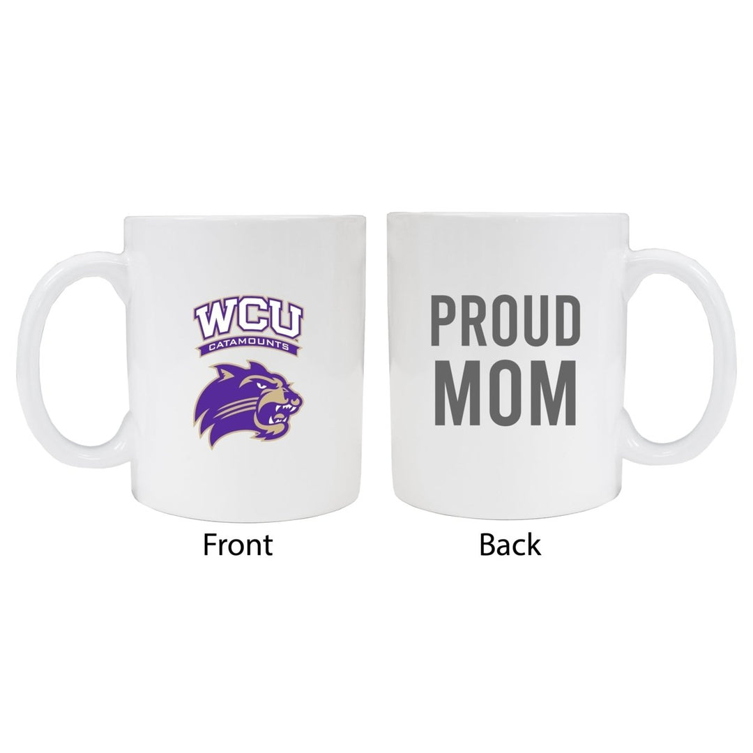 Western Carolina University Proud Mom Ceramic Coffee Mug - White (2 Pack) Image 1