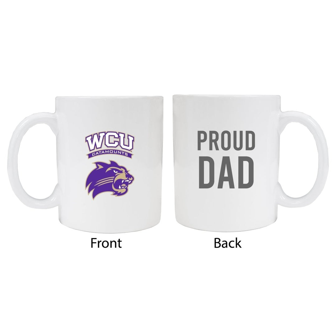 Western Carolina University Proud Dad Ceramic Coffee Mug - White Image 1