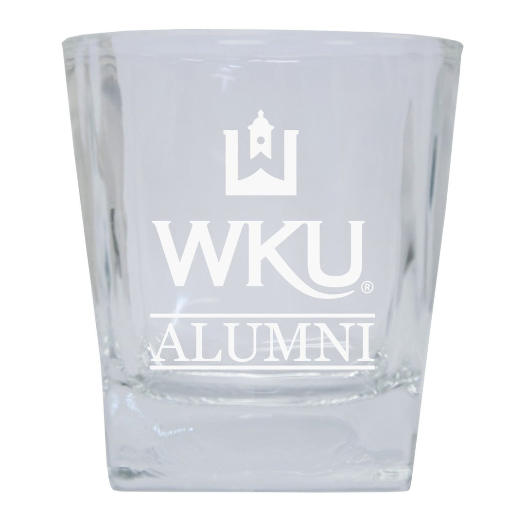 Western Kentucky Hilltoppers 2-Pack Alumni Elegance 10oz Etched Glass Tumbler Image 1