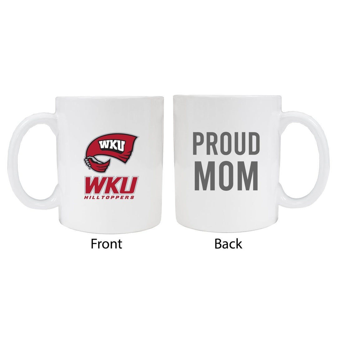 Western Kentucky Hilltoppers Proud Mom Ceramic Coffee Mug - White (2 Pack) Image 1