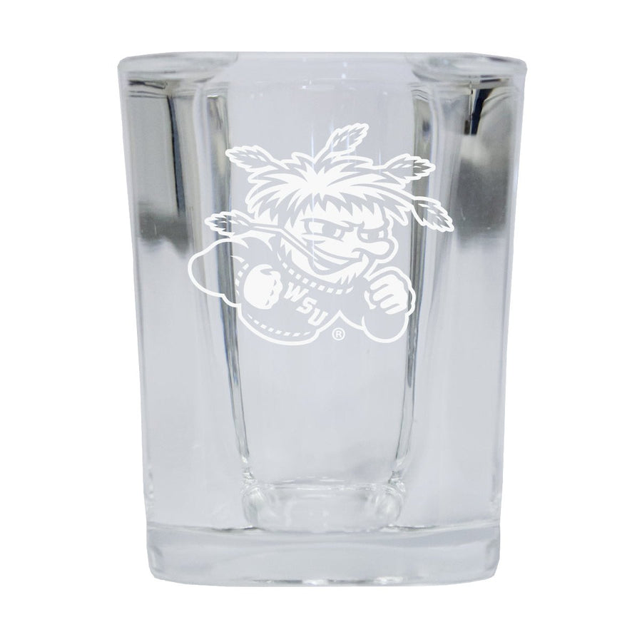 Wichita State Shockers NCAA Collectors Edition 2oz Square Shot Glass - Laser Etched Logo Image 1