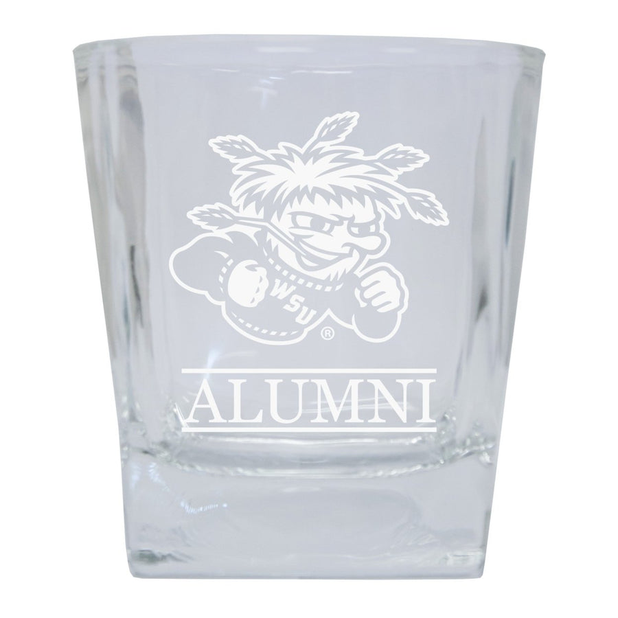 Wichita State Shockers 2-Pack Alumni Elegance 10oz Etched Glass Tumbler Image 1